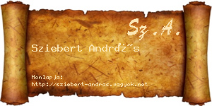 Sziebert András névjegykártya