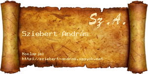 Sziebert András névjegykártya